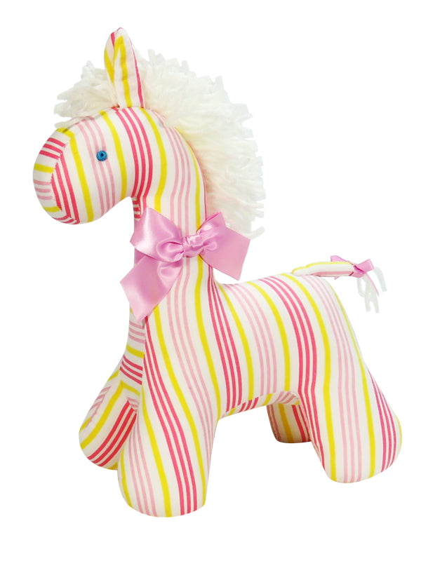 Pink Stripes Horse Rattle