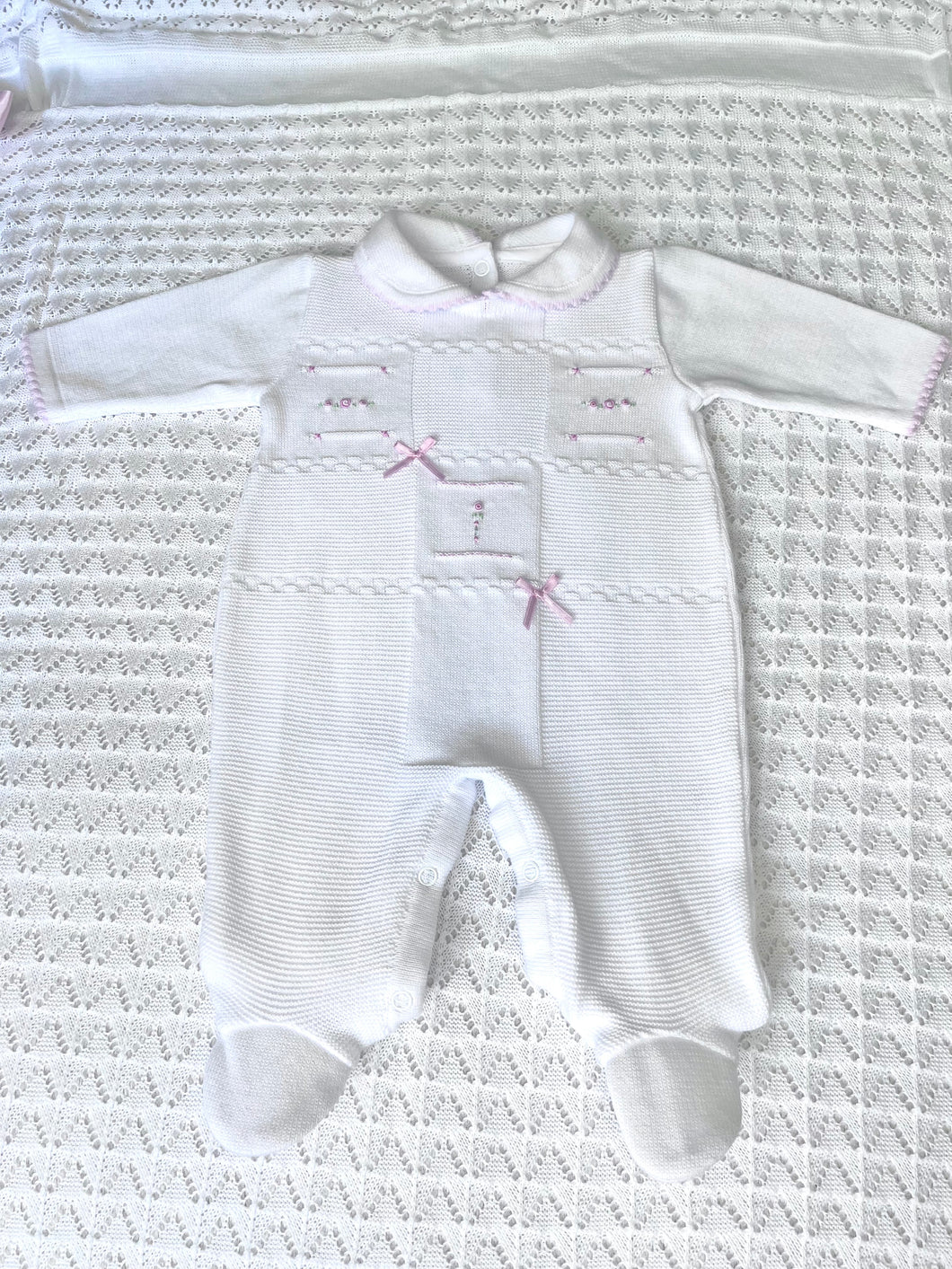 Roses Knit Footie