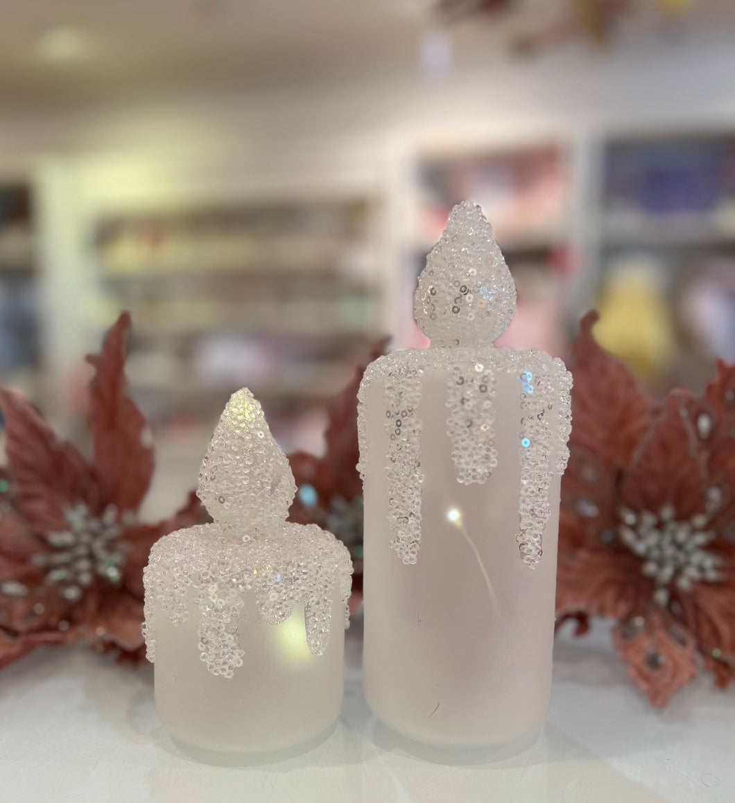 Frosted Candles Set