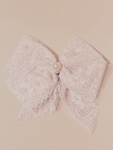 Load image into Gallery viewer, Lace &amp; Pearls Bow
