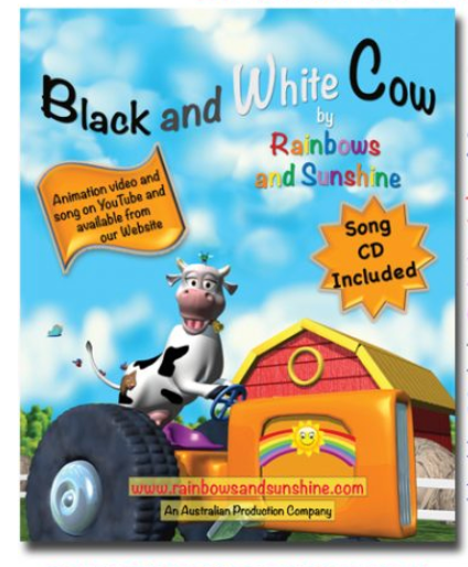 Black & White Cow Book & CD