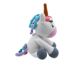 Load image into Gallery viewer, Knitted Sitting Unicorn
