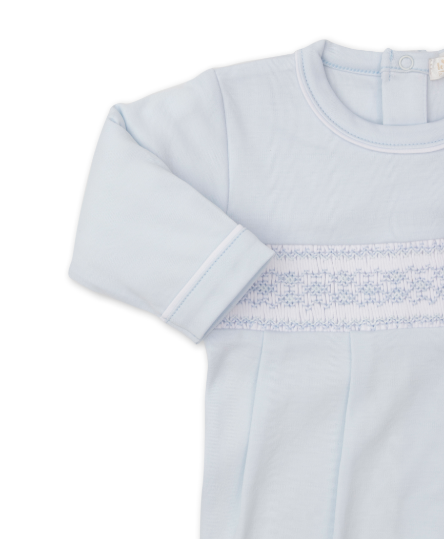 Classic Smocked Footie Blue