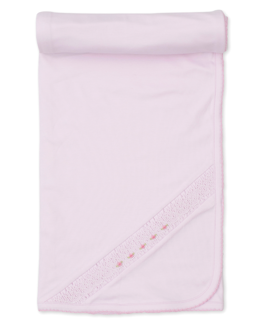 Classic Smocked Blanket Pink