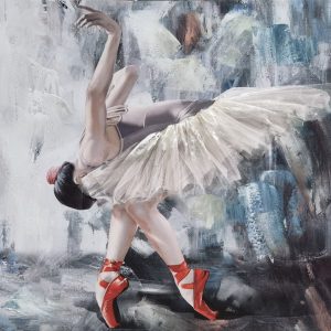 Ballerina Red Slippers Canvas