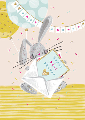 Happy Baby Shower Bunny Card