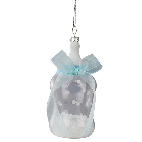 Baby Bottle Ornament Blue