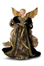 Load image into Gallery viewer, Black &amp; Gold Angel Treetop
